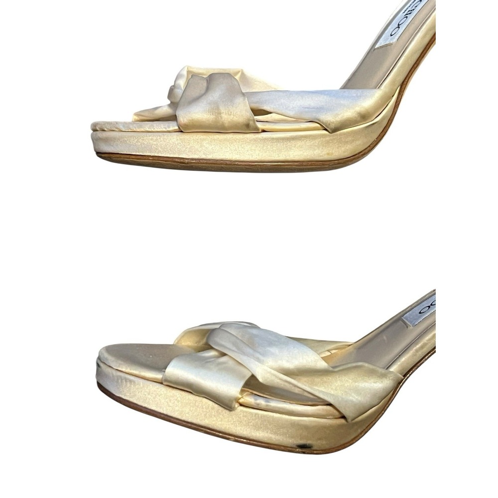 JIMMY CHOO Satin Sandals Wedding Shoes Sandals 39 $1,095 - Picture 8 of 14